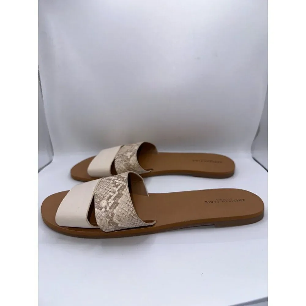 American Eagle Outfitters Faux Leather‎ Sandals Slides Size 8